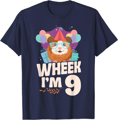 Guinea Pig 9th Birthday Wheek I'm 9 T-Shirt