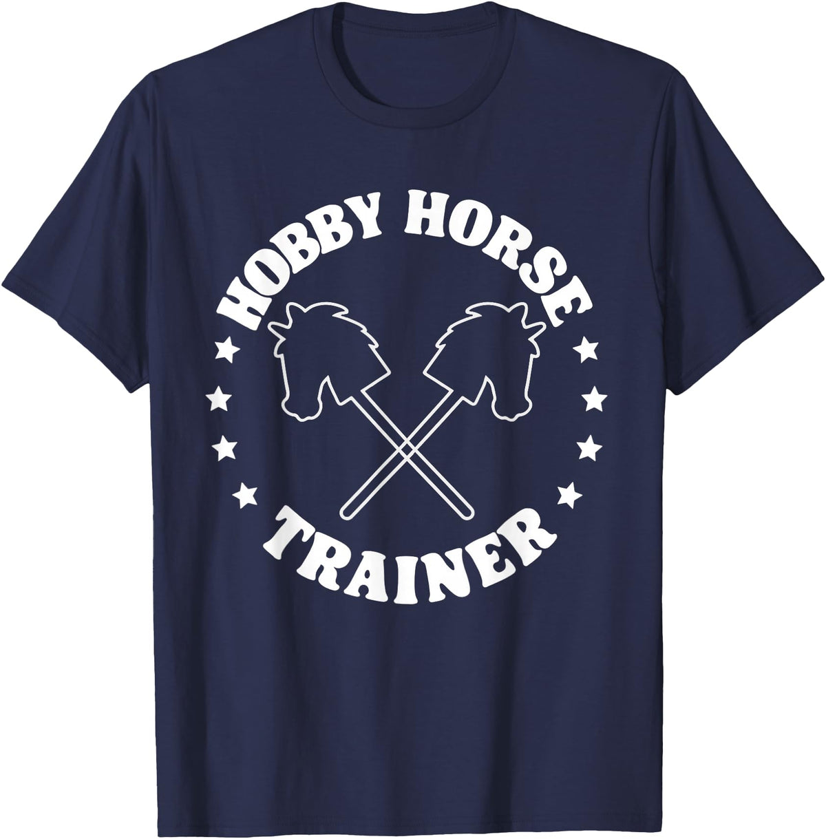 Hobbyhorsing Tees For Men Women Hobby Horse Riding Trainer Funny Hobby Horsing T-Shirt - Navy Blue