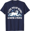 Polar Bear Gift Polar Bear Accessories & Stuff Cute Polar Bear Art for Men Women Kids Polar Bear Lover T-Shirt - Navy Blue
