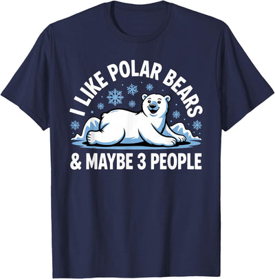 Cute Polar Bear Art for Men Women Kids Polar Bear Lover T-Shirt