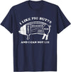Pink Ink Art Funny I Like Pig Butts And I Can Not Lie T-Shirt T-Shirt - Navy Blue