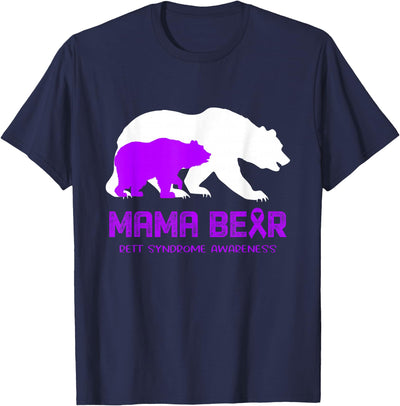 Mama Bear Rett Syndrome Awareness For Women Men T-Shirt