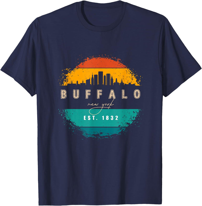 BASBO City of Buffalo New York T-Shirt - Navy Blue