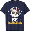 LLama Squad Shirts and Gifts Cute Amazing Llama Pun Be Llamazing Llama Lover T-Shirt - Navy Blue
