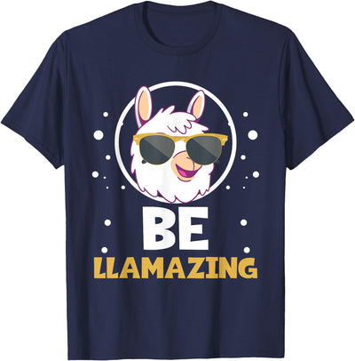 LLama Squad Shirts and Gifts Cute Amazing Llama Pun Be Llamazing Llama Lover T-Shirt