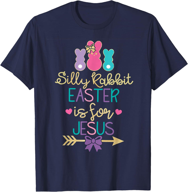 Is for Jesus Rabbit T-Shirt in Navy Blue
