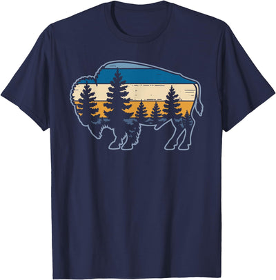 Cow Cool Buffalo Art Women Kids Zoo Animal Buffalo Lover T-Shirt