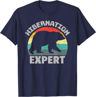 Hibernation Bear Expert - Retro Funny Winter T-Shirt