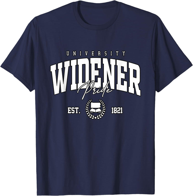 Widener Arch University College Athletics Retro Widener Collegiate of Technology Arch Vintage for Men Women T-Shirt - Navy