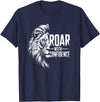 Wild Spirit Animal Theme Designs For Men And Women Roar with Confidence - Lion Design For Him And Her T-Shirt - Navy Blue