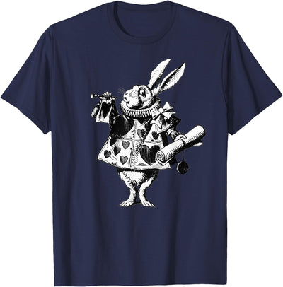 White Rabbit in Playing Card Coat T-Shirt