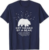Funny Winter Tees Exit Pursued By a Bear - Funny Shakespeare - Winter Shirt T-Shirt - Navy Blue