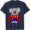 Smileteesall Funny Koala Bear Superhero Cartoon T-Shirt - Navy Blue