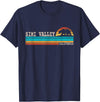California Republic US State Bear Flag Sunset Simi Valley California State Bear Retro Sunset T-Shirt - Navy Blue