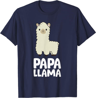 Llama Mama And Llama Papa Gifts Daddy Llama Men Boys Llama Gift Papa Llama T-Shirt
