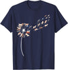 Womens Cow Design Dandelion Cows Stuff for Cow Lover | Womens Cow T-Shirt - Navy Blue