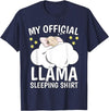 Llama Sleeping Wear Kids, Women & Men Official Sleeping Shirt Sleep Shirt Pajama Naps PJ Llama T-Shirt - Navy Blue