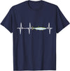 Tarpon Gift Co. Tarpon Heartbeat for Saltwater Fishing Lovers T-Shirt - Navy Blue