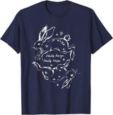 Half Rage Half Hope Rage Resistance Rabbit Resist Sarcastic T-Shirt in Navy Blue