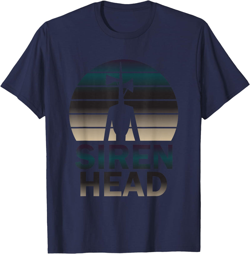 Horror Halloween Creepy Gifts Siren Creature Monster Horror Movie Halloween T-Shirt - Navy Blue