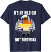 LGBT Boys Birthday - Gay Bear Pride Bday ÄYXPco 50 Years Old Birthgay Boy - LGBTQ Birthday Rainbow Gay Bear T-Shirt - Navy Blue