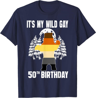 50 Years Old Birthgay Boy - LGBTQ Birthday Rainbow Gay Bear T-Shirt