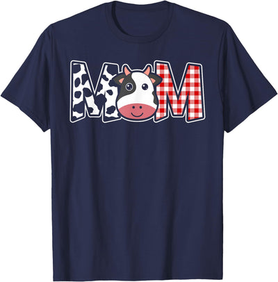 Cow Mom or Dad Birthday Farm Birthday Party T-Shirt