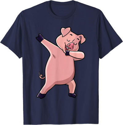 Dabbing Pig Farm Animal Lover Farmer Men Women Kids T-Shirt