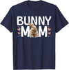 Bunny Mom Rabbit Mama Bunny Mother Rabbit Momma Bunny Owner T-Shirt in Navy Blue