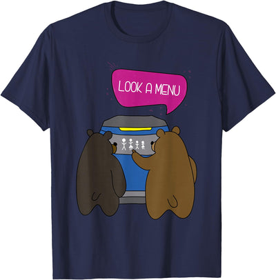 Look A Menu Funny Bear Camping T-Shirt