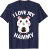 Cute Hamster Design for Men Women Kids Pet Hamster Lovers T-Shirt - Navy Blue