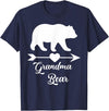 Bear Matching Family Outfit Graphic Clothing Grandma Bear Shirt For Women | Graphic Mother Gifts Apparel - Navy Blue