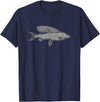 Grayling Fish Fish Grayling Graphic Fishing T-Shirt - Navy Blue