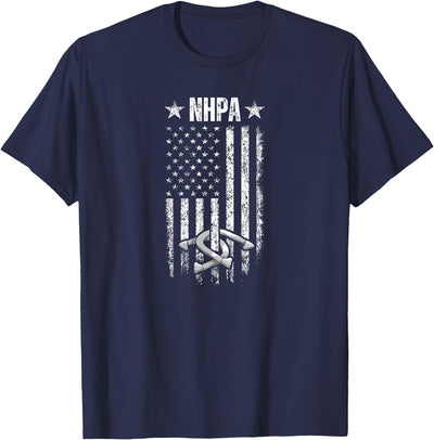 National Horseshoe Pitchers Association NHPA Distressed Flag T-Shirt