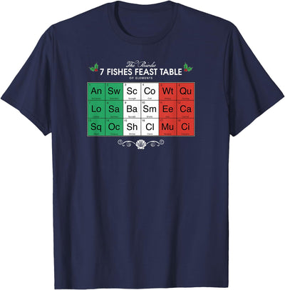 Italian Christmas Holiday Party Gift Feast Of The Seven Fishes T-Shirt