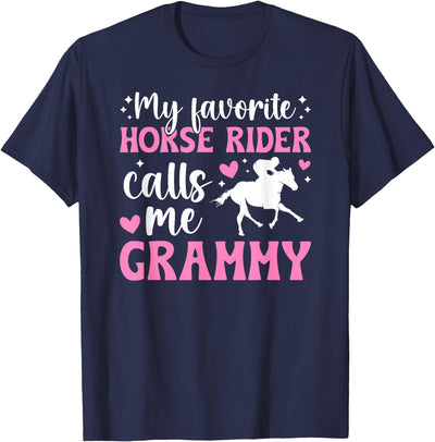 Proud Horse Show Grammy For Mother's Day Horse Show Grammy Grandma Proud Equestrian Grammy T-Shirt