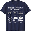 Things I Do In My Spare Time Gifts Funny designs Things I Do In My Spare Time Cow Lover Farmer Cows Gifts T-Shirt - Navy Blue