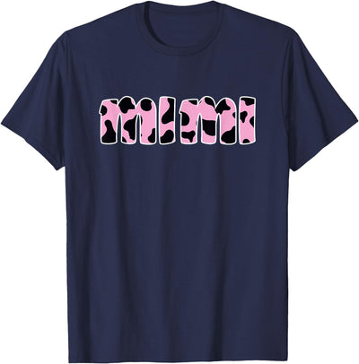 Cow Print for Family Matching Outfits Mimi Pink Cow Pattern T-Shirt
