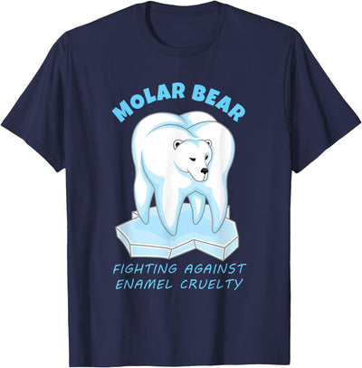 Molar Bear - Funny Dental Polar Bear Pun T-Shirt