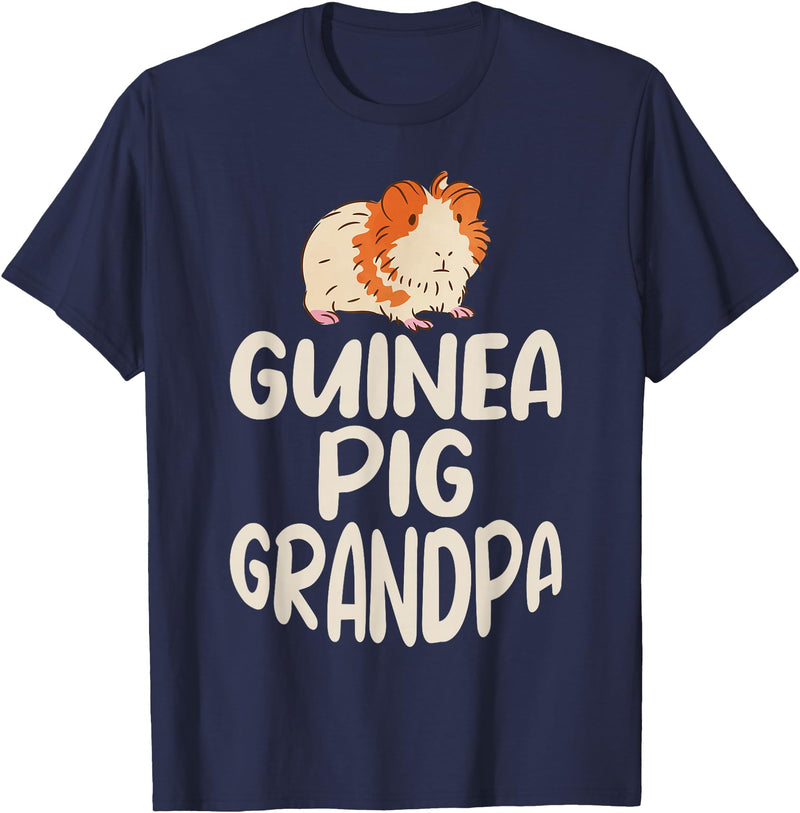 Gift Guinea Pig Owner & Accessories Guinea Pig Grandpa T-Shirt - Navy Blue