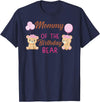 Family Birthday Bear Gifts Mommy of The Birthday for Girl Bear 1st Birthday Party Girl T-Shirt - Navy Blue