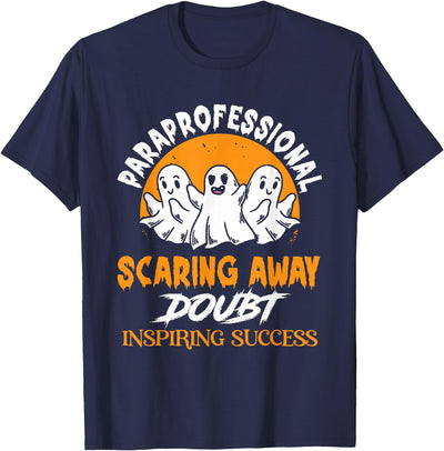 Scary Retired Profession Job Teach Retirement Halloween Paraprofessional Para Educator Teacher Parapro T-Shirt