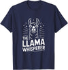 Llama Whisperer Funny Llama Lover Farm Humor The Llama Whisperer Funny Llama Lover Humor T-Shirt - Navy Blue
