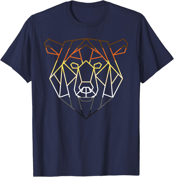 LGBT Pride Bear Flagge - Gay Bear Geschenk LGBTQ Bear Gay Pride Month - Geometric Bear T-Shirt - Navy Blue