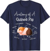 Cute & Funny Guinea Pig Gifts For Women Men Kids x Anatomy Of A Guinea Pig T-Shirt - Black, Small - Navy Blue