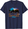 KAEDAM Graphic Art: Orofino Idaho Gifts Orofino Idaho Bear Starry Night Sky Forest Novelty Souvenir T-Shirt - Navy Blue