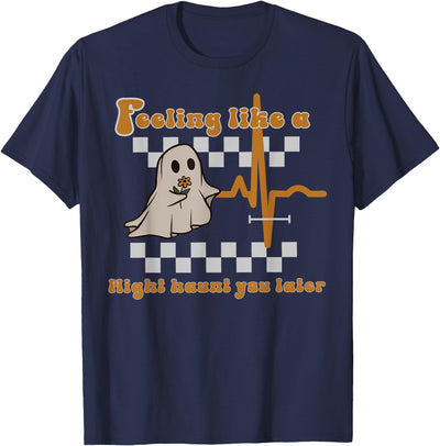 Cardiac Telemetry Technician Squad Halloween Feeling Like A QT Ghost Halloween Cardiac Telemetry Tech T-Shirt