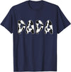Cow Pattern Print Family Matching Birthday Shirts Cow Papa Birthday Family Matching Fathers Day Boy Girl Farm T-Shirt - Navy