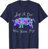 Cartba Pig Co. Pig Lover Cute T-Shirt - Navy Blue