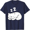 Arctic Polar Bear Tees And Gifts Ice Bear Sleeping Tired Arctic Polar Bear T-Shirt - Navy Blue